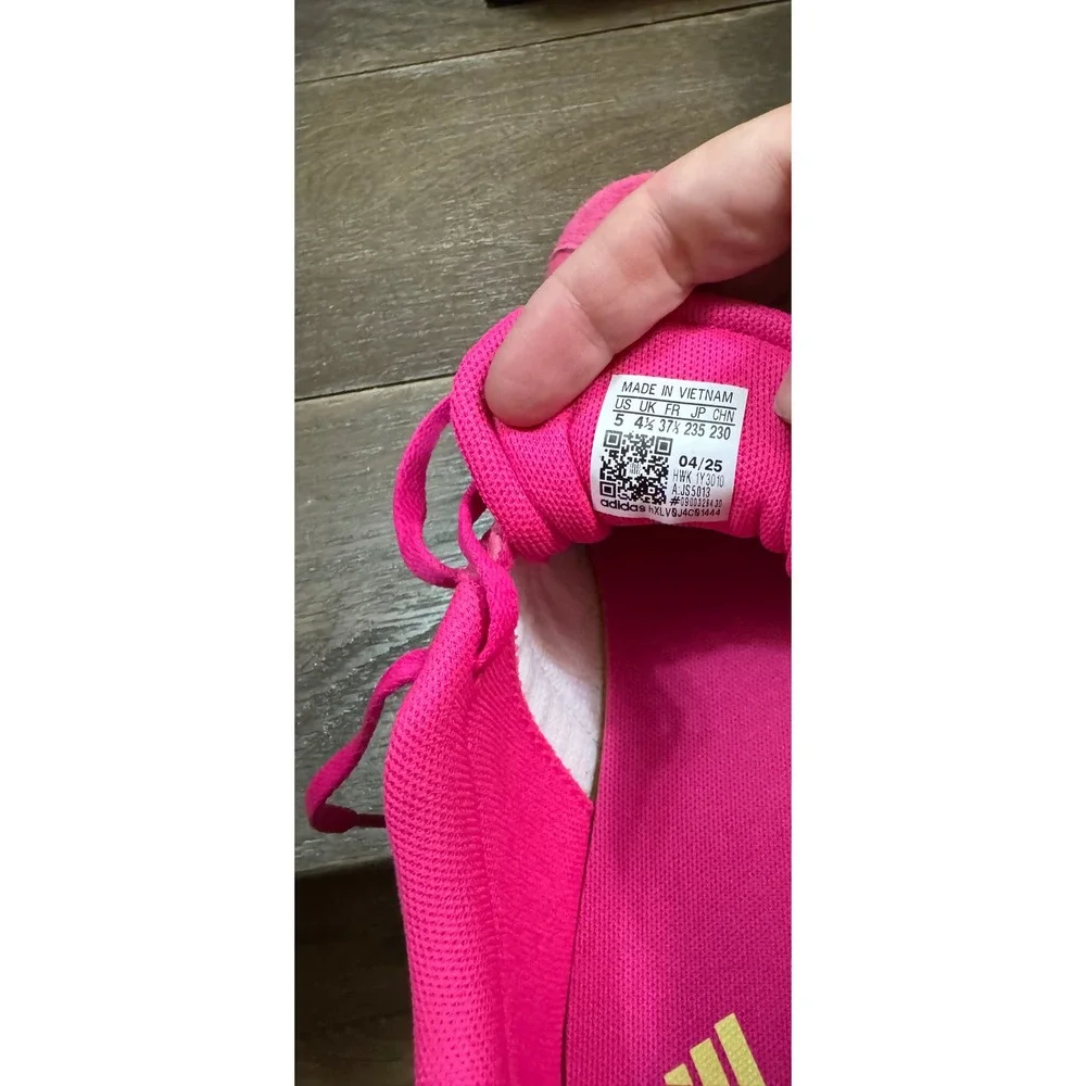 Adidas VL Court 3.0 K Pink Suede Mint Gum Sole Sneakers JS5013 Kids Size 5 US